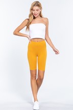 Women&#39;s Mustard Cotton Legging Shorts (S) - $10.89