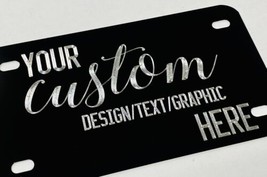 Custom Personalized 7x4 Motorcycle Bike Tag Diamond Etched Metal License... - $27.23 CAD