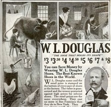 1917 W.L. Douglas Shoe Advertisement Farm Theme Milk Cow Ephemera LGADYC4 - $19.99