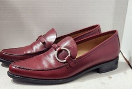 FRANCO SARTO Womens Burgundy Red Dolo Slip On Leather Loafers Shoes 6.5 M  - £19.87 GBP