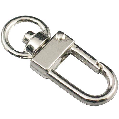 Bluemoona 50 Pcs - 5/16" 7mm Swivel Lobster Metal Clasps Clips Curved Snap Auto