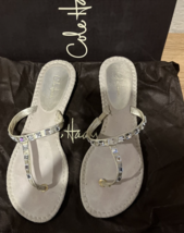 Cole Haan  Gold with Rhinestones Embellished Thong  Size 8B - £21.08 GBP