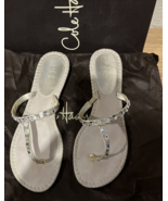 Cole Haan  Gold with Rhinestones Embellished Thong  Size 8B - $26.81