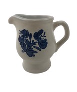 Pfaltzgraff Stoneware Small Pitcher Creamer Yorktowne Blue Ceramic Spout... - $14.85