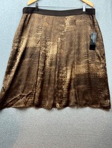 Jones New York Womens Pleated Satin Skirt Size 16 W Snakeskin Office Career New - £43.08 GBP