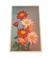 Postcard Valentines Day Flowers Daisies Chrome Unposted - $6.83 CAD