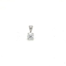 SOLITAIRE PENDANT EF VS2 HPHT DIA 0.51 Cts Diamond Pendant Solid 14K WHI... - €243,16 EUR