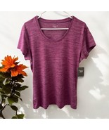 NWT - Activ8 Women&#39;s Performance V-Neck short sleeve Tee Size LARGE Orchid - $24.27 CAD