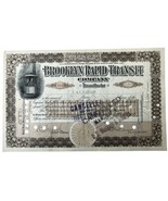 Antique Stock Certificate Brooklyn Rapid Transit Company 7 Shares 1914 - $1,907.45 MXN