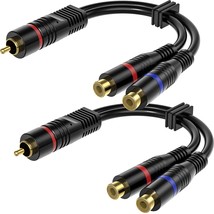 Rca Splitter, 2 Pack Rca Male To Dual Rca Female Y Splitter Cable Stereo... - $19.99