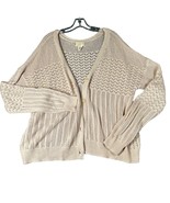 Nicole Miller Artelier Womens Large Cardigan Sweater Hood Open Knit Long... - $27.99