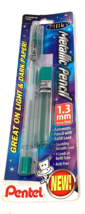 Pentel Milky Metallic Pencil, Color TEAL Metallic 1.3 mm lead, w/Extra Refills - £13.20 GBP