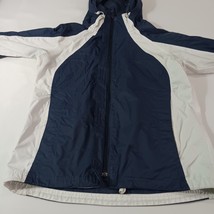 Columbia XL2335 Women's Blue & White Full Zip Hoodie Rain Nylon Jacket Size L image 7