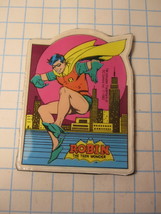 Vintage 1982 Cartoon Refrigerator Magnet: DC Comics Robin w/ Pink Moon - £3.51 GBP