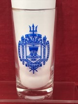 VTG United States Naval Academy USNA Navy 5.5&quot; Tall Drinking Glass Gold Trim - £13.02 GBP