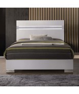 Naima II King Bed, White High Gloss Finish - $1,046.41 CAD