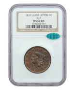 1831 1C NGC/CAC MS62BN (N-7, Large Letters) - £822.28 GBP