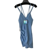 missguided Double Strap Wrap Dress Size 4 Powder Blue Bodycon  New - £21.30 GBP