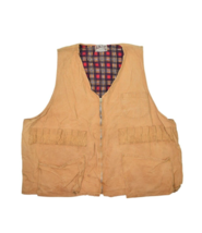 Vintage Canvas Vest Mens XL Hunting Shooting Brush Master Zip Game Pouch - $24.04