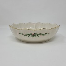 Lenox Holiday Gold Scallop Christmas Divided Candy/Condiment Round Servi... - £15.57 GBP