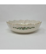 Lenox Holiday Gold Scallop Christmas Divided Candy/Condiment Round Servi... - £15.52 GBP