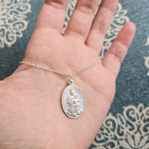 Vintage Dainty Silver French Notre Dame des Victoires Lady of Victory Ne... - $34.99