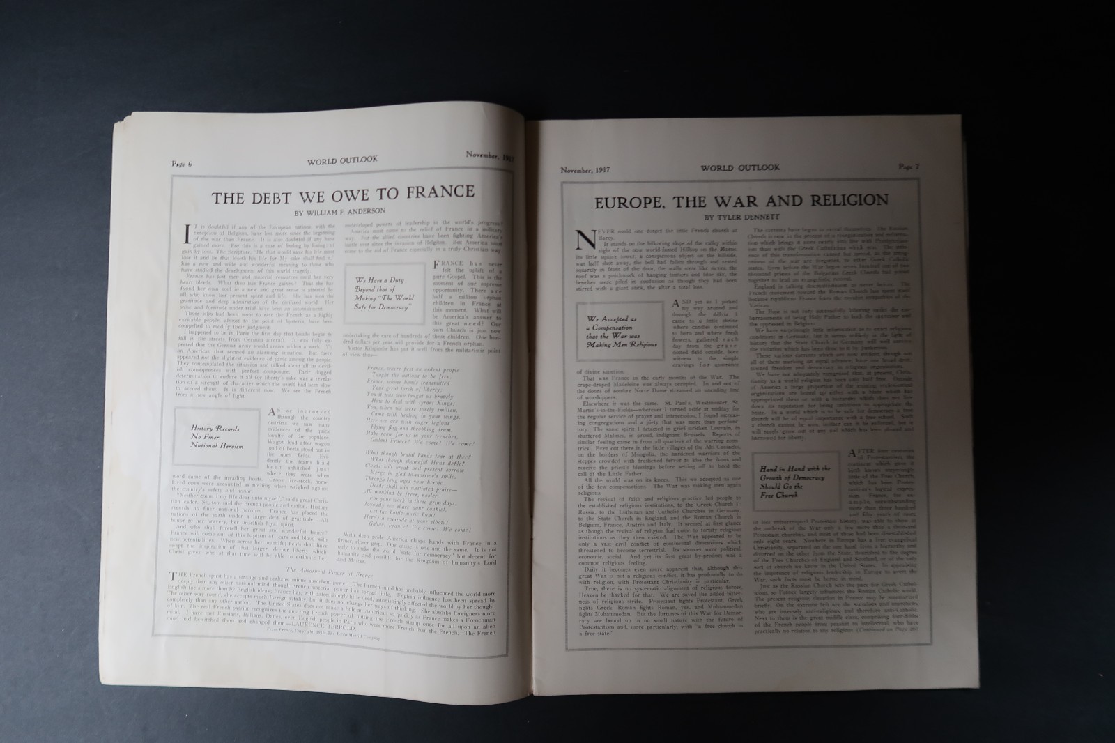 Antique World Outlook Nov. 1917 France Pershing Joffre Arctic Circle Item image 8
