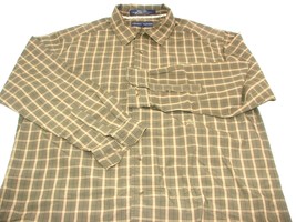 Tommy Hilfiger Crest Plaid Men&#39;s Large Dress Shirt Lion Crest Green Plaid Modal  - £9.80 GBP