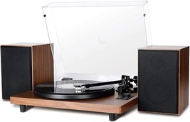 Wood Vinyl Player With Magnetic Cartridge And Adjustable Counter Weight, - £187.49 GBP