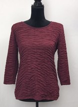 Cato Maroon top Womens shirt Sz L Large - £10.54 GBP