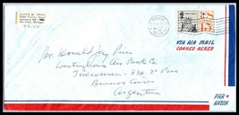 1964 US Air Mail Cover - Ann Arbor, Michigan to Buenos Aires ARGENTINA &quot;2&quot; W1 - £2.31 GBP