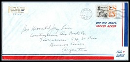 1964 US Air Mail Cover - Ann Arbor, Michigan to Buenos Aires ARGENTINA &quot;2&quot; W1 - $2.96