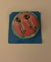 Los Angeles 1984 Olympics Cycling Button Pin NOS - £15.72 GBP