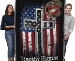 Us Marine Corps - Faithful Flag Blanket - Personalized - Custom Gift Mil... - $90.95