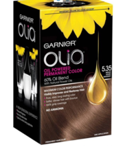 B1G1 @ 20% OFF Garnier Olia Oil Permanent Hair Color 5.35 Med Golden Mahogany - £9.49 GBP