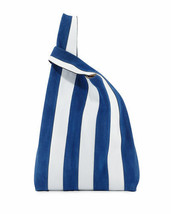 Hayward Suede &amp; Leather Stripe Shopper Tote Bag Blue White $900 - $5,432.78 MXN