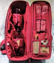Eddie Bauer Red Romantic Insulated Wine Carrier Picnic Bag (wine not included) - £17.60 GBP