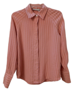 Everlane Shirt Womens Size 2 The City Stripe Rose Pink Shadow Stripe But... - $56.79