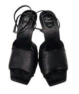 Black Satin ROGER VIVIER Sandals Wrap Around Rhinestone Embellished Stra... - £117.40 GBP
