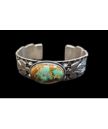 Gary Reeves Navajo Sterling Silver Turquoise Cuff 6.8” Bracelet 47.51g - €464,11 EUR