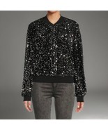 Nanette Nanette Lepore Velvet Sequin Bomber Jacket Women&#39;s XL - $89.95