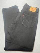 Levi&#39;s Men&#39;s Size 34x34 in Straight Regular 550 Relaxed Fit Black Cotton Blend - $29.70