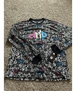BlackJacck Mens Drip Long Sleeve Graffiti Crew Neck Shirt Size XL Street... - $34.16 CAD