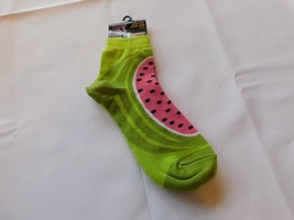 No Boundaries One Pair Fashion Socks Green Combo Watermelon Shoe Size 4-9 NWT - £8.22 GBP