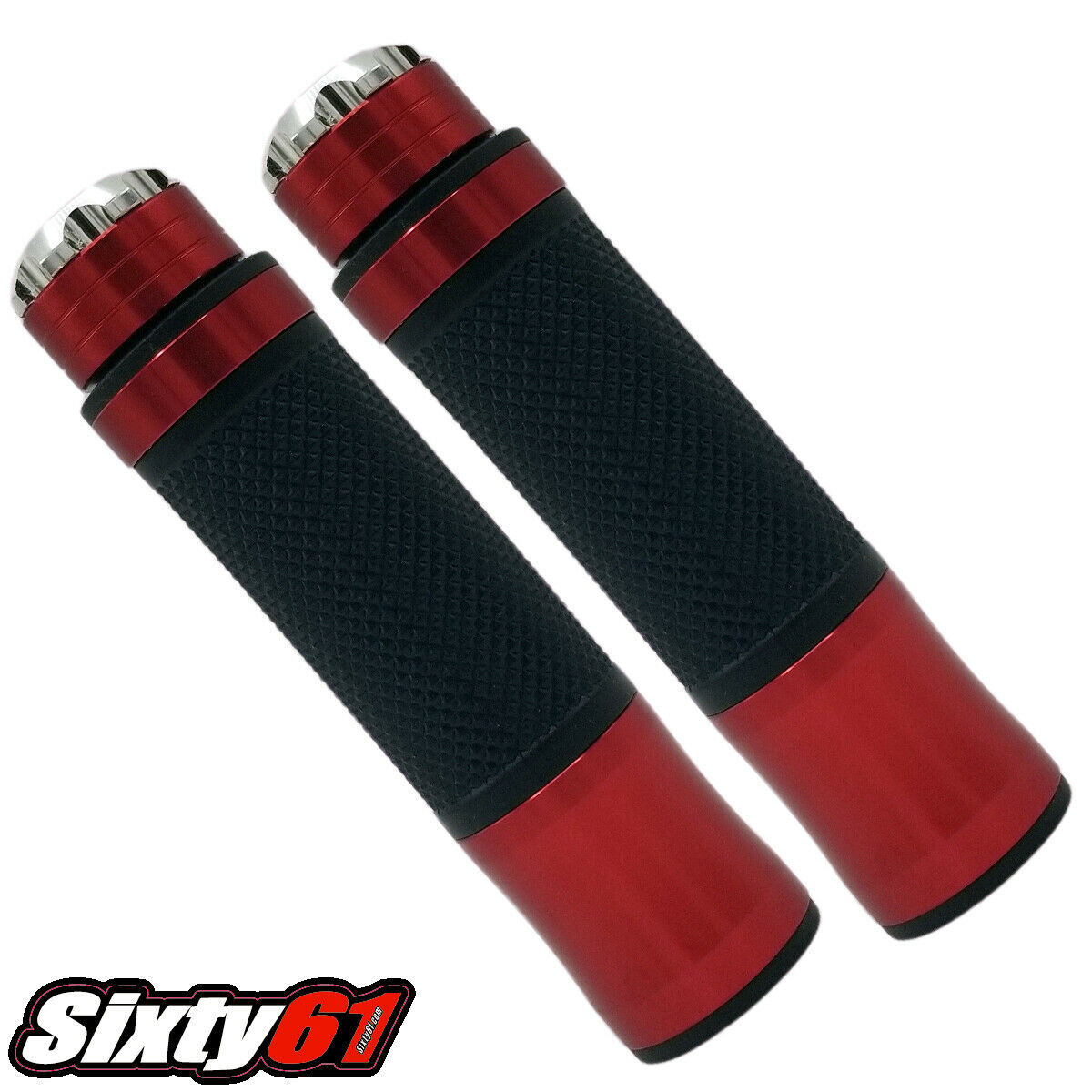 Hayabusa Chrome and Red Grips 2008-2017 2018 2019 2020Suzuki Gel Comfort... - $51.99