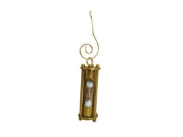 [Pack Of 2] Solid Brass Hour Glass Christmas Ornament 5&quot;&quot; - £40.81 GBP