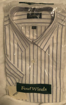 Vintage Four Winds Button Up White 16 1/2 SH3 - £7.09 GBP