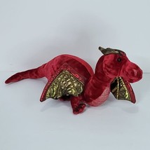 Douglas Cuddle Toys RUBY Plush Red DRAGON Stuffed Animal Metallic Wings No Tag - £17.82 GBP