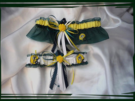 Green Bay Packers Green Organza Fabric Skinny Ribbons Flower Wedding Gar... - £19.54 GBP