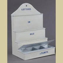 Letter Holder With Stamp Storage - Metal - $24.95